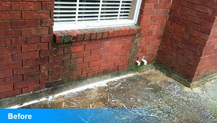 Before Power Washing